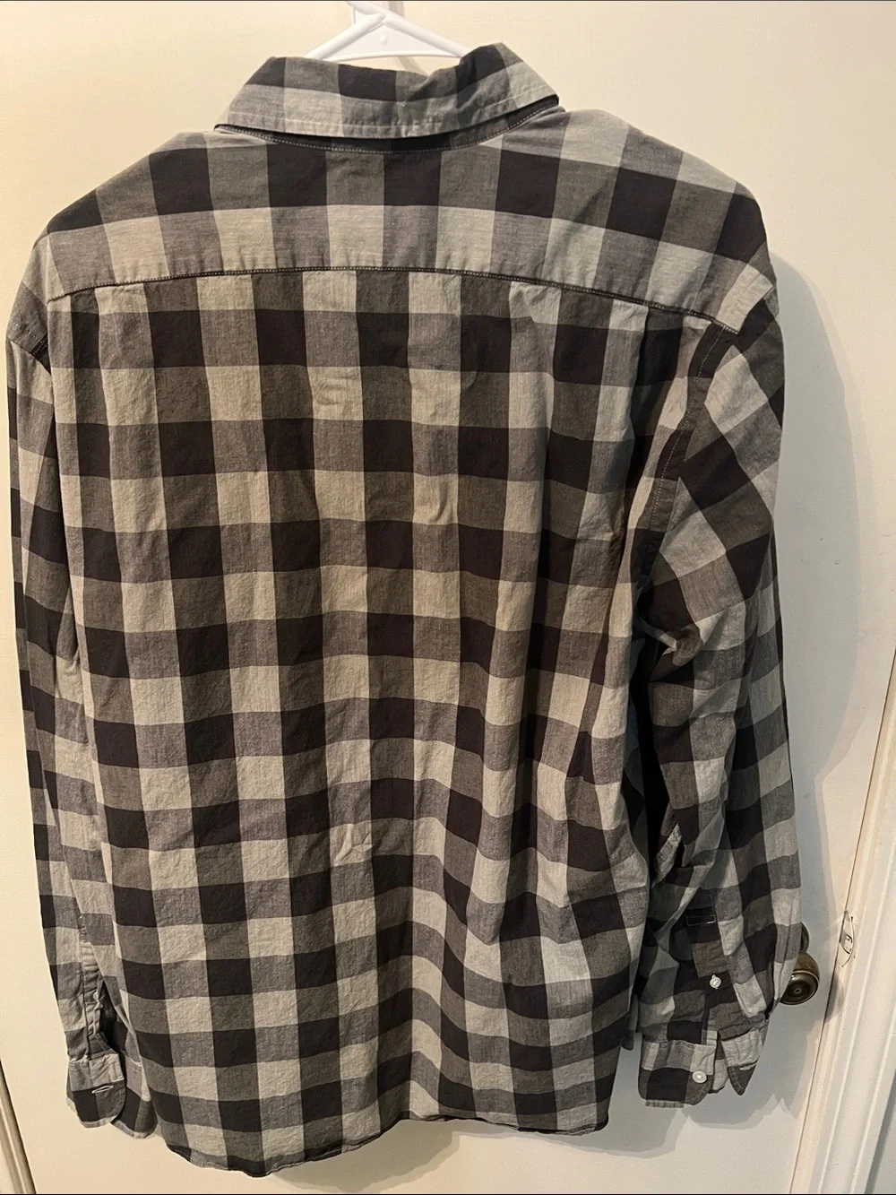 J. Crew Black and Gray Plaid Button-Down Shirt